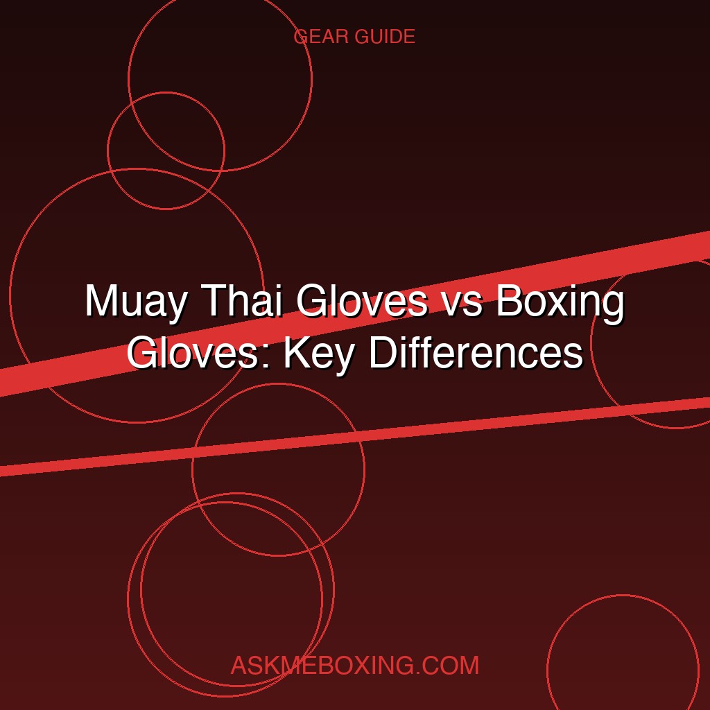 Muay Thai Gloves Vs Boxing Gloves