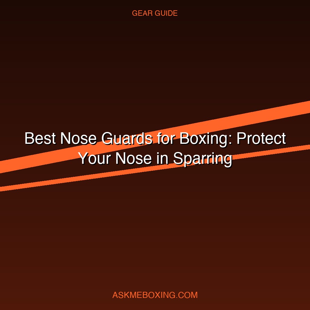 Best Nose Guards For Boxing
