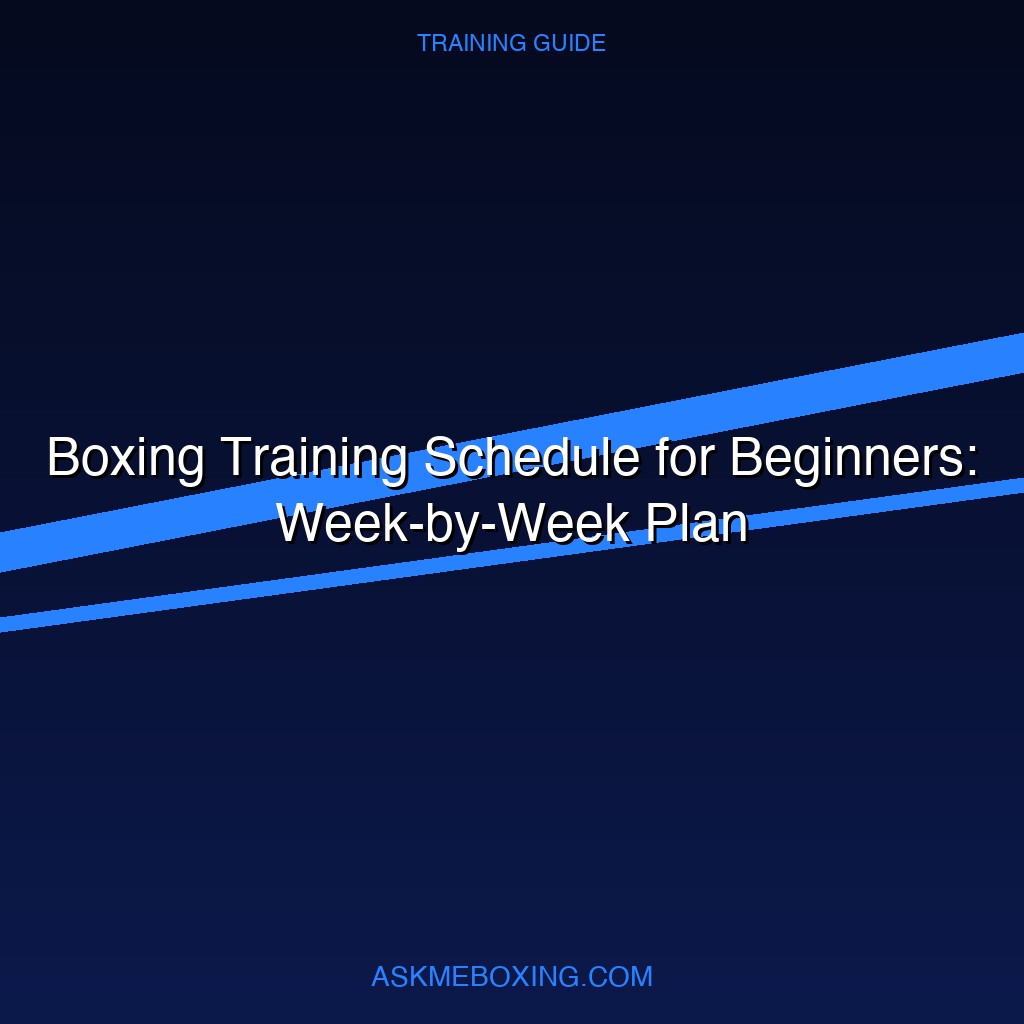 Boxing Training Schedule For Beginners