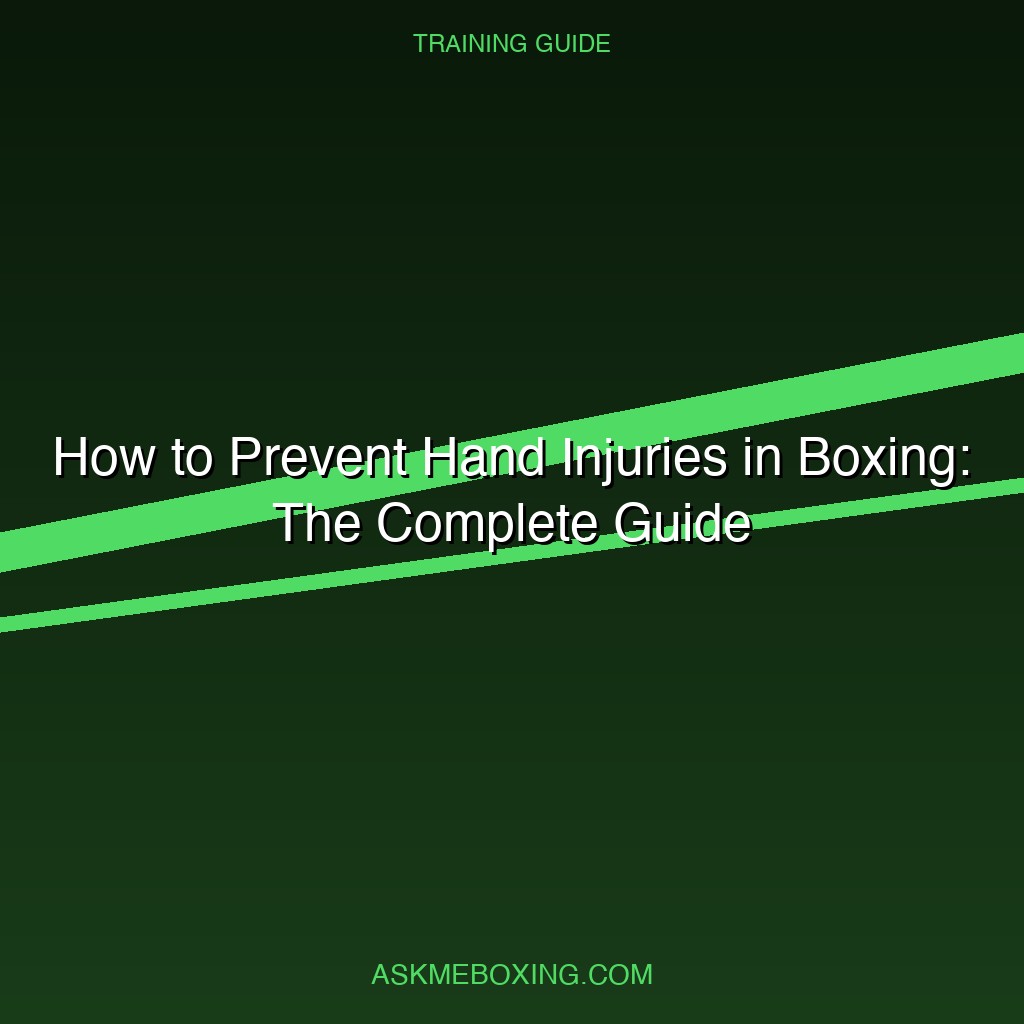 How To Prevent Hand Injuries In Boxing